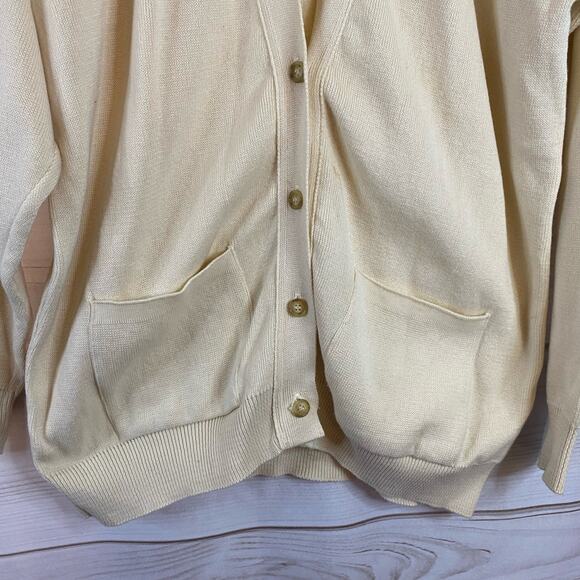 Calvin Klein Sport/Petite Yellow Cardigan Sweater Size Medium - Picture 2 of 8